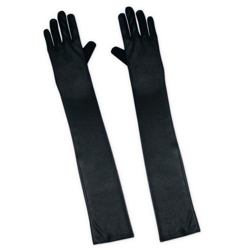 Lange schwarze handschuhe - lange,