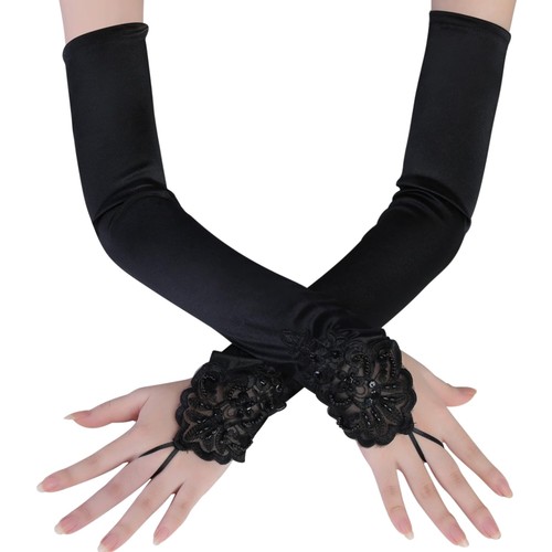 Abendhandschuhe satin 1920er - abendhandschuhe,