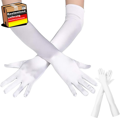 Lange damenhandschuhe satin - damenhandschuhe,