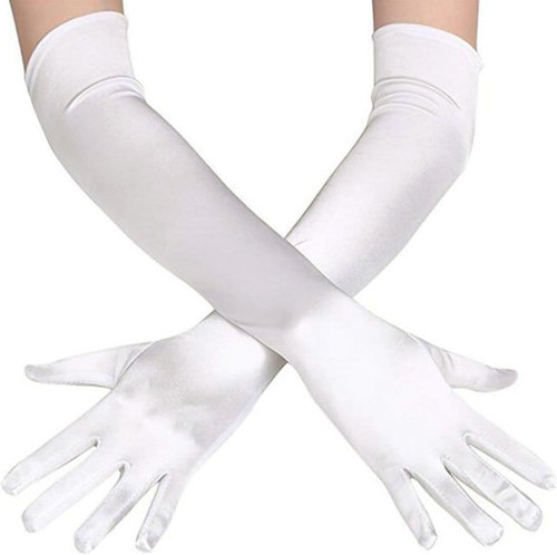 Satin handschuhe lang - handschuhe, lang,