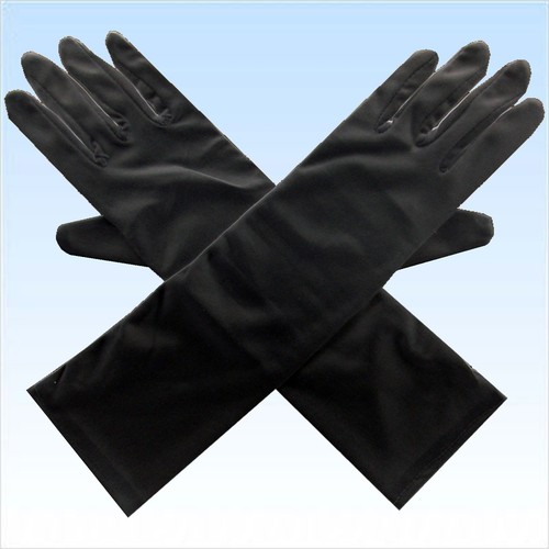 Schwarze lange handschuhe 40cm - schwarze,