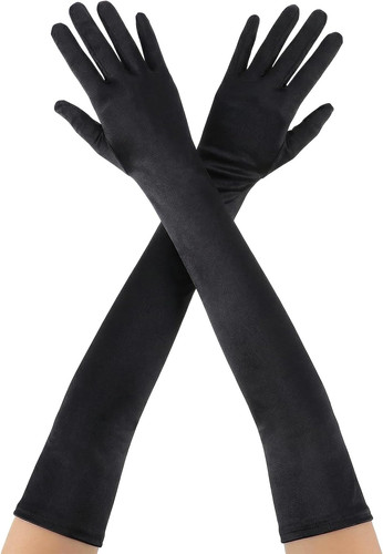 Damen lange handschuhe satin - lange,