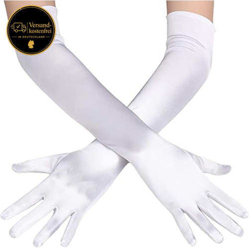 Lange damen satin handschuhe - damen,