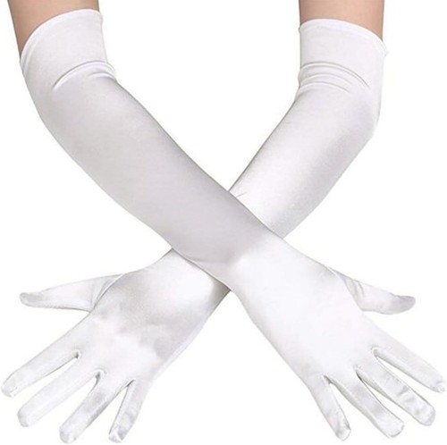 Satin handschuhe lang - satin,