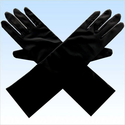 Lange handschuhe schwarz - lange, 44cm