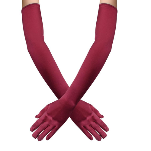 Lange damen handschuhe satin - lange,