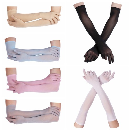 Damen sheer lang handschuhe - sheer,