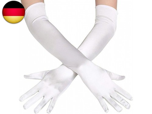 Satin handschuhe lang paar - satin, 1