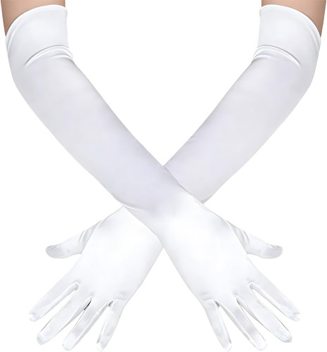 Weiße handschuhe damen - weiße, lang