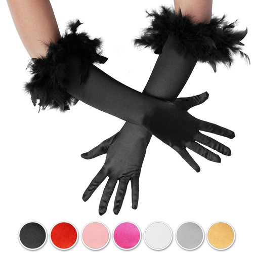 Federhandschuhe lange damen - federhandschuhe,