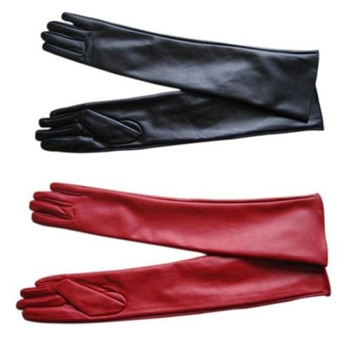 Leder handschuhe lang - leder,