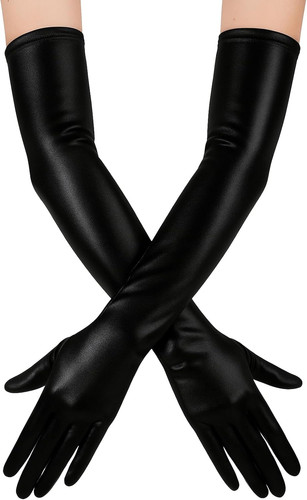 Paar handschuhe lang satin - paar,