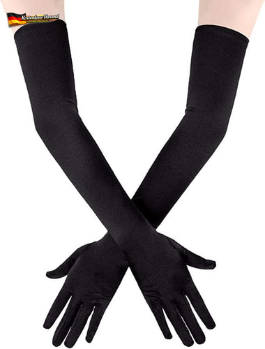 Lange satinhandschuhe schwarz - satinhandschuhe,