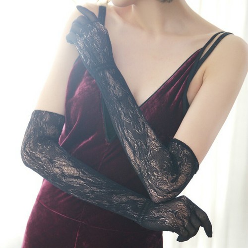 Damen lange handschuhe spitze - damen,