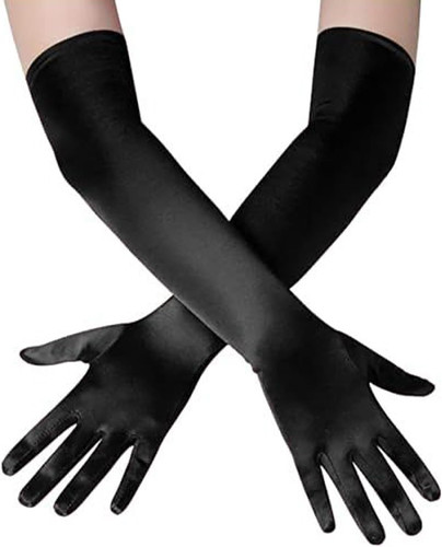 Satin handschuhe lang elastic - handschuhe,