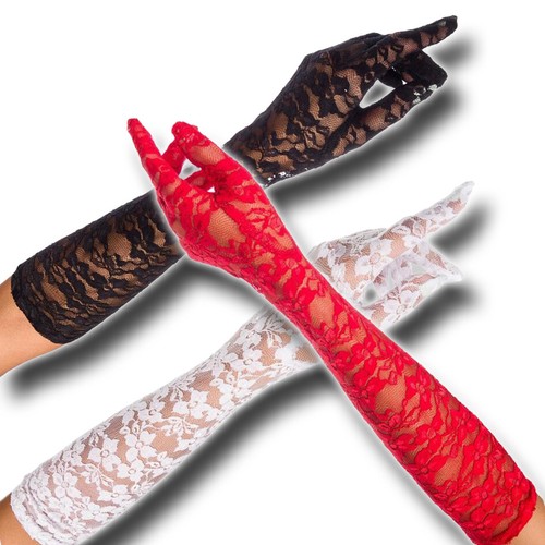 Sexy lange spitzenhandschuhe - lange,