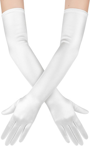 Paar handschuhe lang satin - paar,